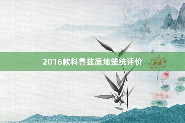 2016款科鲁兹质地笼统评价