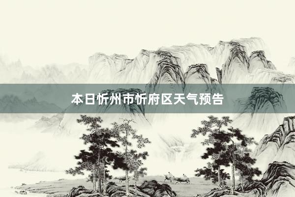 本日忻州市忻府区天气预告